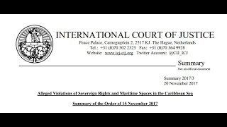 Alleged Violations of Sovereign Rights and Maritime Spaces in the Caribbean Sea 2017 Summary [upl. by Aneelahs]