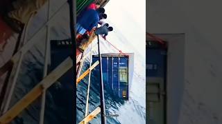 Cargo Ship containers fall off 🚢  short facts ship videoyoutubeshorts fact trending [upl. by Ahsi457]