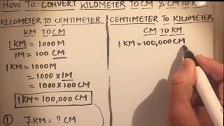 HOW TO CONVERT KILOMETERkm to CENTIMETERcm AND CENTIMETER to KILOMETERkm [upl. by Alfonso]