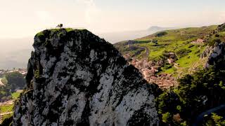 Sicily Caltabellotta ConteLuna Castle Aerial Photography [upl. by Arbmahs297]