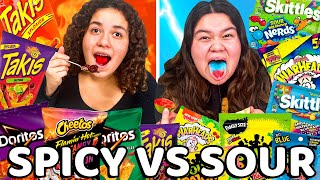 Eating Spicy Vs Sour Food  EXTREME Challenge [upl. by Lednam]