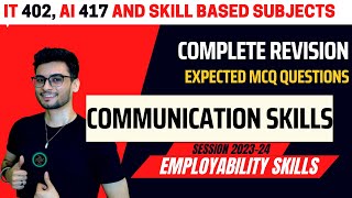 Communication Skills ONE SHOT  EXPECTED MCQ  2024 Boards [upl. by Jodoin]