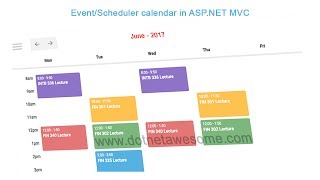 EventScheduler calendar in aspnet MVC application [upl. by Dubenko]