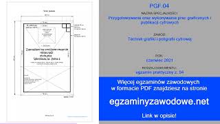 Egzamin zawodowy praktyczny z 04 PGF04 czerwiec 2021 [upl. by Yesrej]