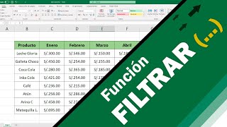 Función Filtrar en Excel [upl. by Saudra]