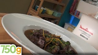 Recette de Joue de boeuf confit au vin  750g [upl. by Nehpets]