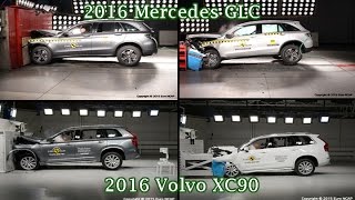 2016 Volvo XC90 VS Mercedes Benz GLC  Crash Test [upl. by Anilegna]