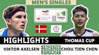 Viktor AXELSEN Vs CHOU Tien Chen  Quarterfinal  Thomas Cup 2024 [upl. by Erikson]