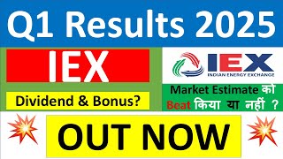 IEX Q1 results 2025  IEX results today  IEX Share News  IEX Share latest news  IEX Dividend [upl. by Hephzibah]