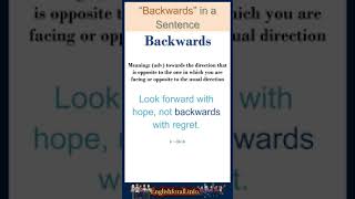 Backwards meaning  Backwards in a Sentence  Most common words in English shorts [upl. by Magner]