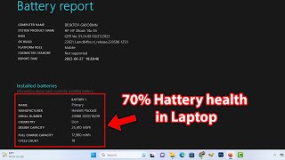 How to check battery health windows 11 [upl. by Annaeel]