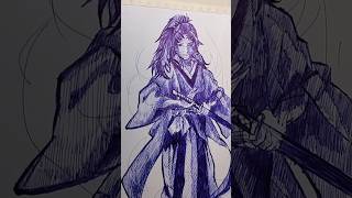 Speed drawing StickMan Yoriichi🌤️shorts drawing yoriichi [upl. by Adias472]