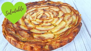 Tarta de manzana saludable  Receta fácil y rápida [upl. by Plumbo473]