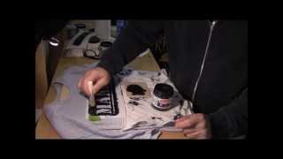 Using a stencil to make a DIY tshirt design [upl. by Tap]