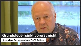 Grundsteuer sinkt zunächst nicht  SVVTeltow [upl. by Brendin]