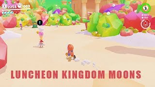 LUNCHEON KINGDOM MOONS Super Mario Odyssey walkthrough  19 Luncheon Kingdom Power Moons [upl. by Phil]