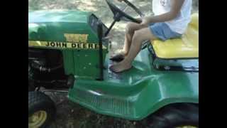 JOHN DEERE 111 WITH TRACTOR MUFFLER [upl. by Nohsar155]