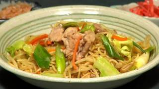 How to Make Yakisoba Noodles Recipe  Cooking with Dog [upl. by Yemarej]