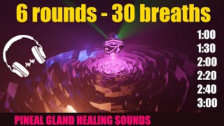 Wim Hof Breathing 6 rounds  30 breaths with Pineal Gland Healing Sounds [upl. by Ed988]