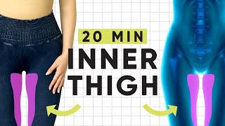 20 Minute Inner Thigh Isolate Workout  No equipment athome Pilates exercises [upl. by Gerladina]