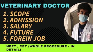 Veterinary Doctor  course admission cutoff scope job sallary abroad opportunities 🔥 [upl. by Ojeitak396]