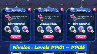 Levels 1401 ➡️ 1425 Candy Crush Saga 2024 😎👍🐉🎉👊 candycrushpinche64 [upl. by Theodore]