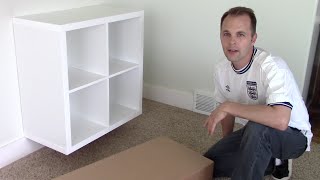 Ikea EXPEDIT  KALLAX shelf  how to assemble and wall mount bookcase [upl. by Sari]