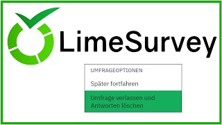 LimeSurvey Antworten löschen [upl. by Lundeen]