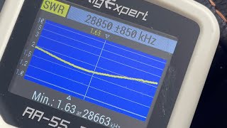 RigExpert Zoom AA55 testing Buckmaster 7 band Ocf on 10 meters [upl. by Ahsoyem]