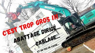 chantier dabattage compliqué kobelco sk 180 [upl. by Hgieleak]