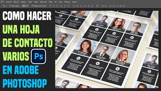 Como hacer una Hoja de Contactos Varios en Photoshop [upl. by Coraline]