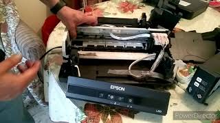 Como desbloquear impresoras Epson l210 l310 l355 cuando hace ruido y enciende todas las luces [upl. by Lance44]