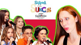 WHO WILL POLAND SEND TO JUNIOR EUROVISION 2023 REACTING TO SZANSA NA SUKCES FINALISTS [upl. by Hess]