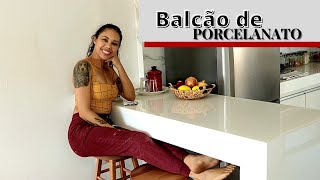 Revesti o balcão com porcelanato branco [upl. by Lemraj367]