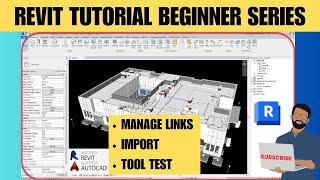 04 Revit tutorial for beginners  Revit Manage Links  Revit Links [upl. by Elazaro]