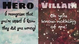 Trust Me Not Hero and Villain Duet Lyric Video [upl. by Vaas952]