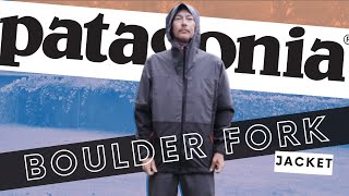 Patagonia BOULDER FORK Waterproof Rain Jacket Review [upl. by Nojid]