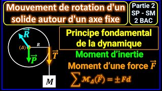 P2  Mouvement de rotation dun solide autour dun axe fixe cours détaillé  2BAC [upl. by Maurie]