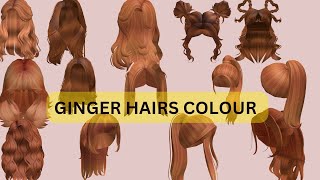 12 GINGER ORANGE HAIR CODES FOR BLOXBURG ontrending bloxburgcodes robloxGamer brookhaven [upl. by Cara]