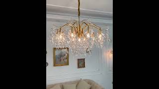 9 Arm Kristallen Kroonluchter  Crystal Chandelier  Goud  Hanglamp [upl. by Kari]