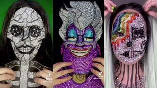 RHINESTONE MAKEUP REMOVAL  HALLOWEEN MAKEUP  ASMR [upl. by Hueston]