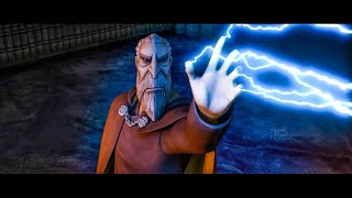 Star wars The clone wars  Anakin vs Conde Dooku y Droides guardaespaldas  Audio latino [upl. by Augie]