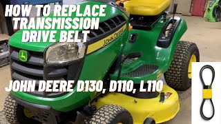 How To Install a Transmission Drive Belt John Deere D105 D110 E110 L110 L111 D130 [upl. by Oicnerual769]