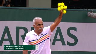 FUNNIEST Tennis Match EVER You Wont Stop Laughing Mansour Bahrami Trick Shots [upl. by Dogs156]