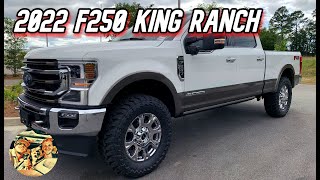 NEW 2022 FORD F250 KING RANCH TIRE SWAPPED Luxury Truck of America Walkaround Startup amp Interior [upl. by Selda507]