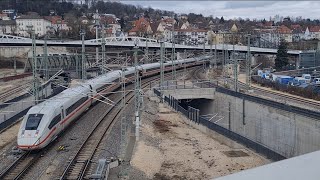 Ulm LudwigErhardtBrücke ICE 4 7teilig nach Klagenfurt Hbf [upl. by Heber861]