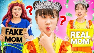 Fake Poor Mom Vs Real Rich Mom  Funny Stories About Baby Doll Family [upl. by Harbed]