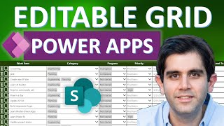 Editable Grid in Power Apps  SharePoint List [upl. by Aisayt]