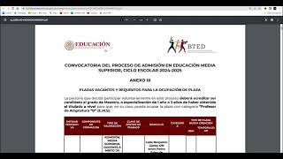 CONVOCATORIA DEL PROCESO DE ADMISIÓN EN EDUCACIÓN MEDIASUPERIOR 2024 INGRESO DOCENTE [upl. by Meares]