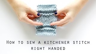 How to sew a kitchener grafting stitch right handed  Hands Occupied [upl. by Garibald203]